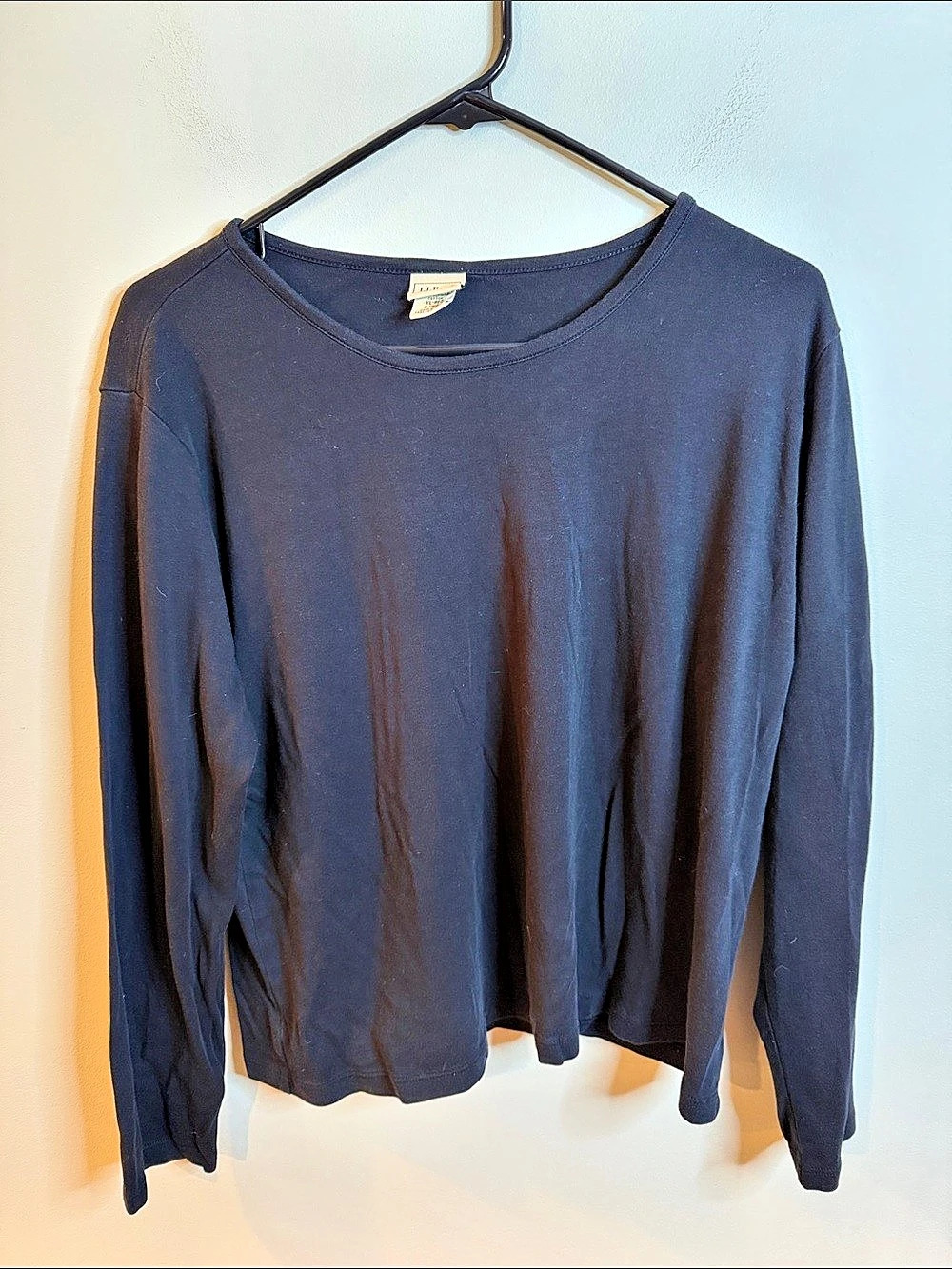5/$25!! L.L.Bean Women's Pima Cotton Tee, Long-Sleeve Crewneck Tee